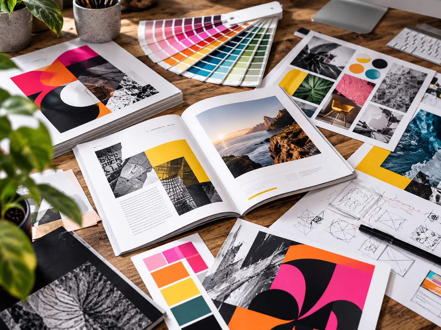 Creative graphic design including brochures, menus, packaging and promotional materials by JME
